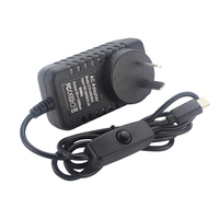 Raspberry Pi USB Type C Adaptateur secteur 5V 3A ON/OFF Switch Power Charger EU US UK AU Plug Power Charger pour Raspberry Pi 4 B