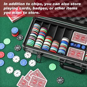 Étui pour jetons de poker en aluminium 500 pièces Étui pour jetons de cartes offrant une protection complète, les jetons, les cartes et les dés ne sont pas inclus - Product Image 5