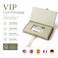 Caja de Regalo para Tarjetas VIP Personalizada al por Mayor, Caja de Cartón Rígido con Impresión de Logotipo Personalizado, Caja de Papel para Tarjetas de Crédito Certificadas