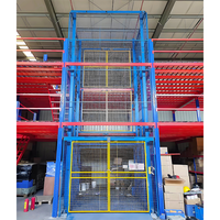 Ascenseur hydraulique fiable pour entrepôt, élévateur de fret vertical électrique, capacité de charge de 2 tonnes, élévation de 16 mètres, moteur de 1,1 kW