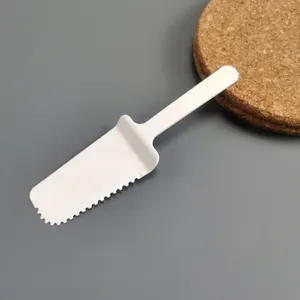 CPLA Compostable Cake Cutter Single Pack Cutting Knife Aniversário Casamento descartável PLA Cake Knife