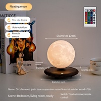 Veilleuse créative Maglev Nuage Lune Lumineuse, Décoration de Bureau et de Maison, Cadeau Original, Vente en Gros