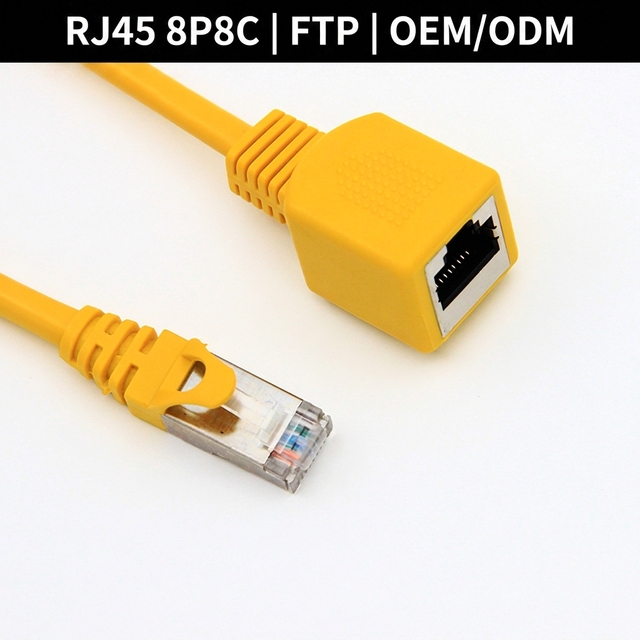 Custom RJ45 FTP Network LAN Patch Cord Extender Shielded Ethernet Male to Female Extension Cable