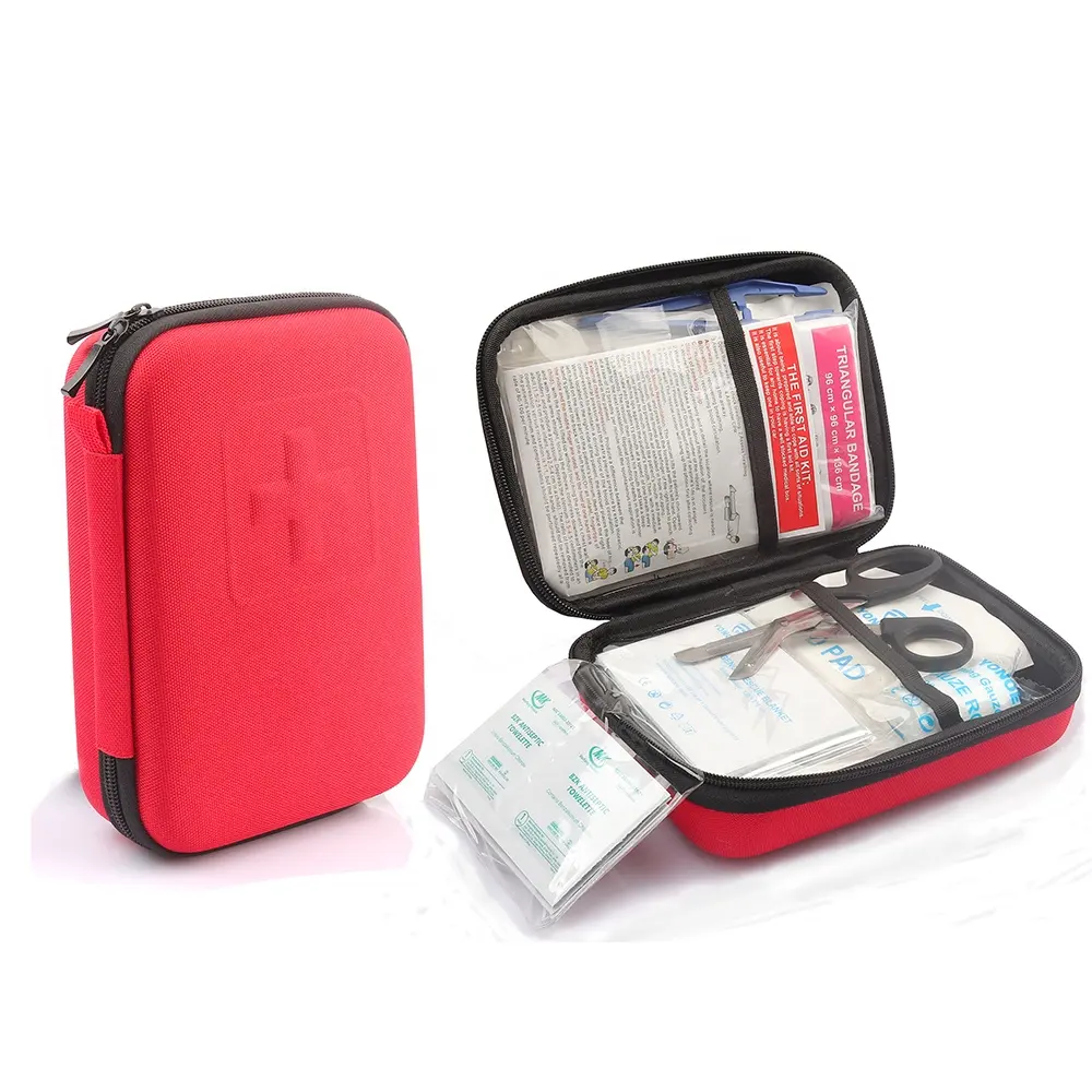 Customized EVA Travel Box with Medical Items Medical First Aid Kit for Car Home Outdoors