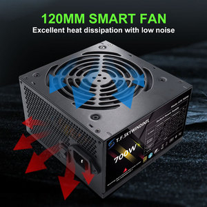 Fuente de Alimentación para PC T.F.SKYWINDINTL de 700W, Silenciosa, Negra, Ventilador de 120mm, 24 Pines, 12V, 150W, Refrigeración para Juegos, ATX, Computadoras de Escritorio, Servidores, EE. UU. - Product Image 3