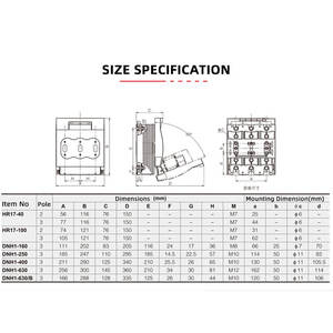 NH NT00 사이즈 Nh00 디스커넥터용 3극 스위치 디스커넥터 퓨즈 - Product Image 2