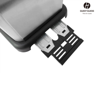 Grille-pain automatique en acier inoxydable à 2 tranches de haute qualité grille-pain Portable invité deviner minuterie mécanique électrique personnalisable