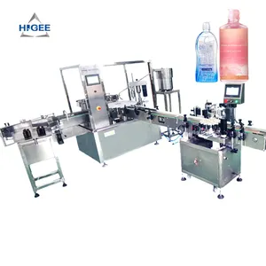 Higee Full Automatic 60ml 120ml Plastic Bottles Solution For Contact Filling Capping Machine lenses Processing Line