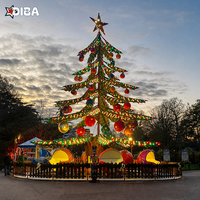 Manège Arbre de Noël 12kW Power Rider : Manège Volant Contrôlé pour Marché de Noël et Festival d'Hiver