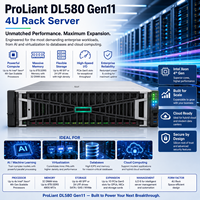 Servidor en Rack HPE ProLiant DL580 Gen11 4U, Intel Xeon de 4.ª Generación, Servidor Empresarial para IA, Virtualización, Base de Datos y Computación en la Nube
