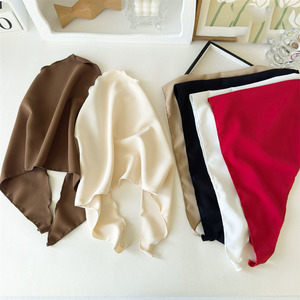 All'ingrosso 2025 nuovo <span class=keywords><strong>cotone</strong></span> solido triangolo elastico <span class=keywords><strong>Bandana</strong></span> etnica per le donne e le ragazze eleganti fasce per la testa del velo - Product Image 2