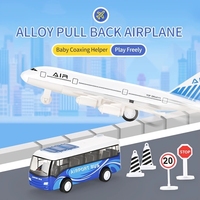 KSF Nouveau modèle de jouet en métal moulé sous pression, avion, bus, véhicule d'ingénierie, ensemble de jouets pour enfants de 5 ans et plus