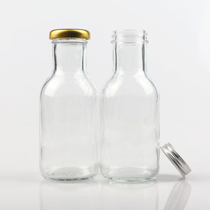 Récipients de jus de fruits en verre écologiques de 250ml 500ml avec <span class=keywords><strong>bouchon</strong></span> à vis et bouteilles à boire élégantes - Product Image 2