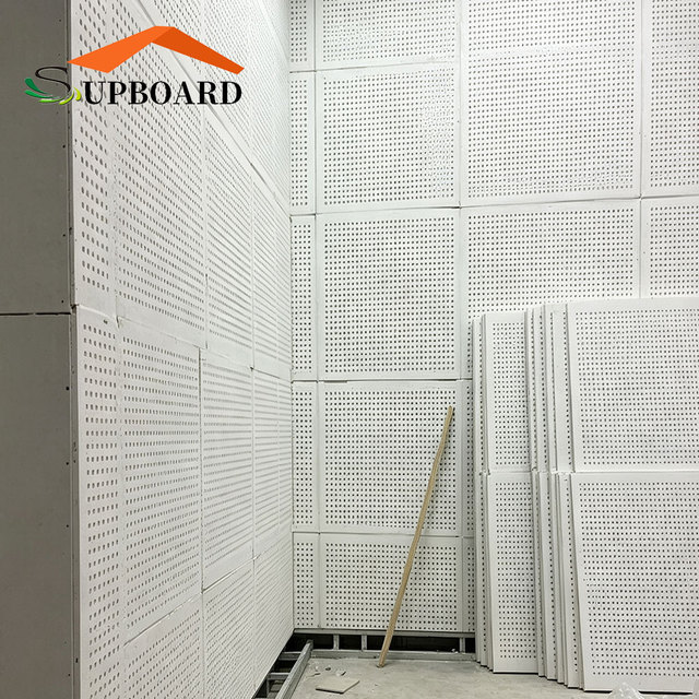 Perforated Gypsum Board Acoustic Sound-Absorbing Ceiling and Wall Cladding Panels