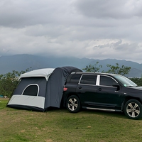 Tente de hayon pour SUV, imperméable toutes saisons, en tissu Oxford, avec structure de soutien droite simple, abri de camping extérieur portable pour l'arrière de voiture, installation rapide