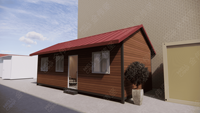 WELLCAMP Vente Chaude Maison de Montagne Préfabriquée Cabane en Bois en Forme de A Chalet Alpin pour l'Été Maison de Vacances Modulaire pour Jardin