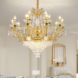 Luxury Crystal Chandelier Round Multi Head E14 LED Living Room Bedroom Home Decor - Product Image 1