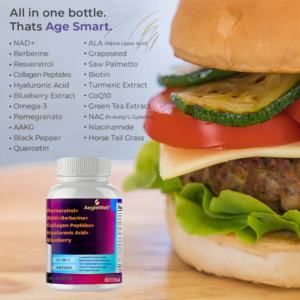 Aeglewell <span class=keywords><strong>อาหาร</strong></span><span class=keywords><strong>เสริม</strong></span> resveratrol 60แคปซูล, ผลิตภัณฑ์เสริมความแข็งแรงในชีวิตประจำวัน - Product Image 5