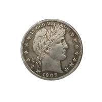 Réplique complète de la pièce de monnaie américaine Barber Half Dollar de 1892-1915, pièce de monnaie ancienne, souvenir, cadeau de collection