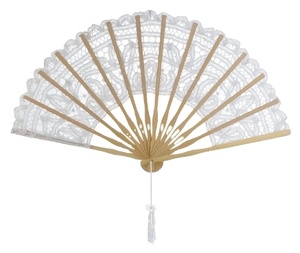Abanicos Plegables de Plástico con Diseño de Dragón y Borlas, Bordado Chino de Alta Calidad, 27 cm de Largo, Recuerdo de Boda, Multicolor - Product Image 2