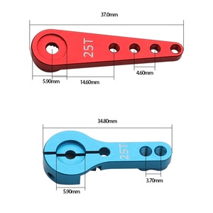 Bras de servo en aluminium simple 25T <span class=keywords><strong>M3</strong></span> pour Futaba Savox Xcore <span class=keywords><strong>HL</strong></span> HSP HD Power DS3225 MG996R Pièces détachées pour bateau RC - Product Image 2
