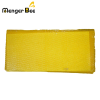 Nouvelles plaques de fondation en cire d'abeille Menger Bee, format Langstroth, taille de cellule 5,4 mm, jaunes, 41,5x19,5 cm, très demandées