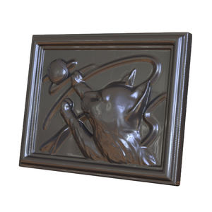 OEM Artesanía al por mayor Productos funerarios Cuadrado Gatito Jugando Bola Escena Marco DE FOTOS Cerámica Gato Mascota Memorial Cremación Ceniza Urna - Product Image 1