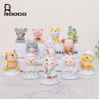 Harsambachten Cartoon Dieren Dessert Beeldje Schattige Zoete Traktaties Ornament Schattig Cupcake IJsje Dieren Bureau Plank Decor Cadeau
