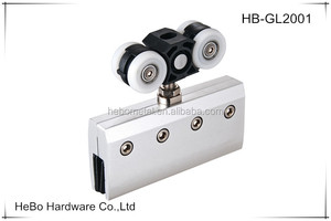 <span class=keywords><strong>Porte</strong></span> de douche en verre Roue roulante en nylon Cloisons murales pliantes suspendues Accessoires <span class=keywords><strong>Porte</strong></span> <span class=keywords><strong>coulissante</strong></span> en verre <span class=keywords><strong>Chariot</strong></span> - Product Image 2