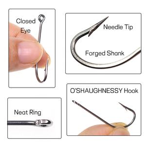 خطاف طويل من الاستانلس ستيل رقم 8-2/0, خطاف طويل من الاستانلس ستيل ، خطاف صيد ، خطاف صيد ، سمك المنوة ، خطاف ربط الماء المالح - Product Image 4