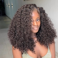 Perruques Bob Lace Front 13*4 Super Double Drawn, Ondes d'eau, Densité 200%, Bouclées profondes, Sans colle, Cheveux humains Remy, Aspect naturel