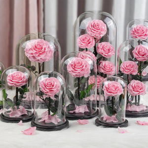 Prince Premium Sense Caja de regalo hecha a mano Adornos Rosa roja Cubierta de vidrio Día de San Valentín Navidad - Product Image 2