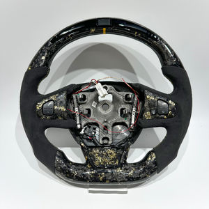 Volant en alcantara doré forgé avec LED pour Renault <span class=keywords><strong>CLIO</strong></span> <span class=keywords><strong>4</strong></span> RS Design, pour Renault Mégane 3 Sport Racing Wheel, fibre de carbone mate - Product Image 2