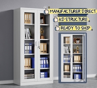 Archivador Moderno Personalizable, Estructura Desmontable, Resistente a la Oxidación, de Alta Capacidad, con 2 Puertas, para Oficina, Biblioteca y Escuela