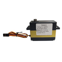 Servo Digital Sin Escobillas de 150 kg, 25T, 9.95 mm, 2us, Banda Muerta, Aluminio 7075, IP56, para Modelos a Escala Extrema