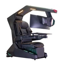 IW-R1 PRO zéro gravité inclinable poste de travail chaise GIMI gaming COCKPIT, fonctionne triple moniteur inclinable VR imperator