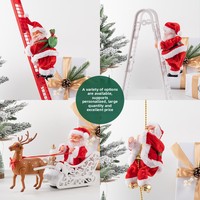 M. Christmas Super Climber Musical Animé 42-Inch Plush White Santa Claus Factory Wholesale Christmas Decoration