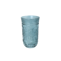 Gelas Tumbler Kaca 6 oz Buatan Khusus Gaya Timur Tengah Mewah untuk Penggunaan di Rumah Set Cangkir Kopi Emas Desain Baru Bertekstur
