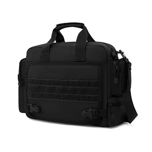 Çanta taktik evrak 14 inç Laptop askeri tarzı omuz omuz çantası erkekler lüks dizüstü evrak çantası postacı çantası