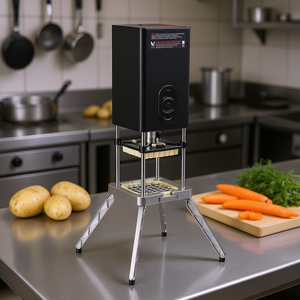 Coupe-frites électrique en acier inoxydable à 2 lames, hachoir à légumes automatique pour usage industriel - Product Image 2