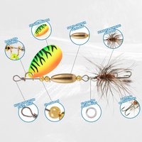 LUSHAZER Appâts de pêche Spinner Leurre Spinnerbait Hook Spoon Isca Artificial Metal Wobbler Leurre de pêche pour truite Bass