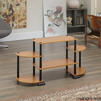 Mueble de TV Moderno de Alta Calidad para Sala de Estar, Consola Multimedia con Almacenamiento y Vitrina, Mueble Duradero para el Hogar