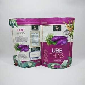 Custom PE Gravure Printed Smell Proof Mylar Stand up Pouches 100g/250g/500g or Custom Sizes for Coffee Candy UBE THINS Packaging - Product Image 1