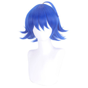 Perruque de cosplay Ainizi de 40 cm en cheveux synthétiques bleus, personnage de Suzuki <span class=keywords><strong>Iruma</strong></span>, pour la fête de cosplay de Bienvenue à l'école des démons <span class=keywords><strong>Iruma</strong></span>-kun - Product Image 2