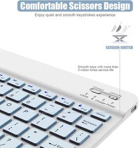 Cheap Tablet <b>Pc</b> <b>Mini</b> Portable bluetooth Tablet Keyboard Teclado Inalambrico Slim Keyboard Wireless Rechargeable Keyboards - Product Image 3