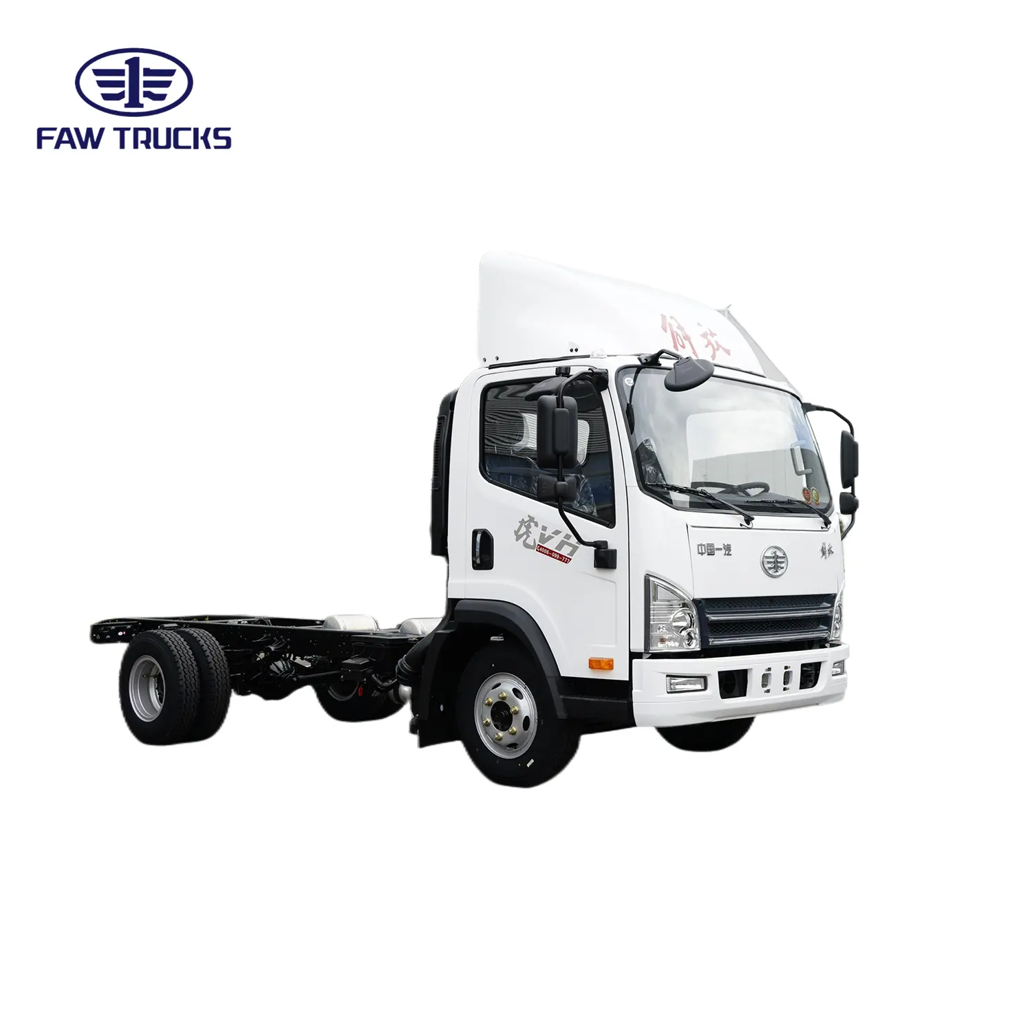 Faw Cargo Truck China Nieuw Nominaal Laadvermogen Van 2 Ton, Dubbele Cabine, 4-deurs, 6-wielige Diesel Klein Nieuw Type Vrachtauto