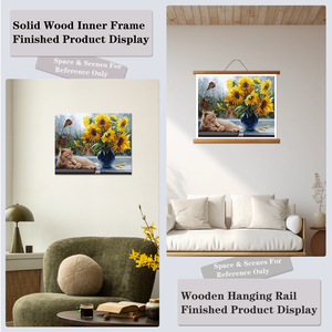 Wholesale Sunflower and Cat Canvas Art Kit with Paints Brushes for Adults Kids DIY Home Decor Paint by Numbers - Product Image 6