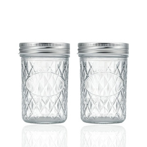 Bocaux de conservation <span class=keywords><strong>en</strong></span> verre Mason scellés et gaufrés, 100 ml-650 ml, ronds, pour <span class=keywords><strong>cornichons</strong></span>, confiture, miel, qualité alimentaire, couvercle étanche pour cadeaux - Product Image 2