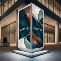 Panneau publicitaire extérieur en acrylique avec éclairage LED, boîte à lumière, affichage double face, enseignes projectiles