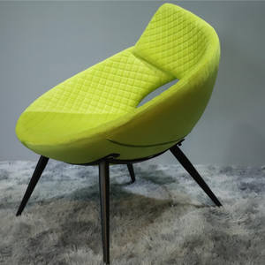 Overstuffed कमरे में रहने वाले हरे कपड़े दौर अंडे की कुर्सी मखमल अंतरिक्ष कुर्सी भोजन आधुनिक ठोस लकड़ी पैर कार्यालय की कुर्सी - Product Image 4